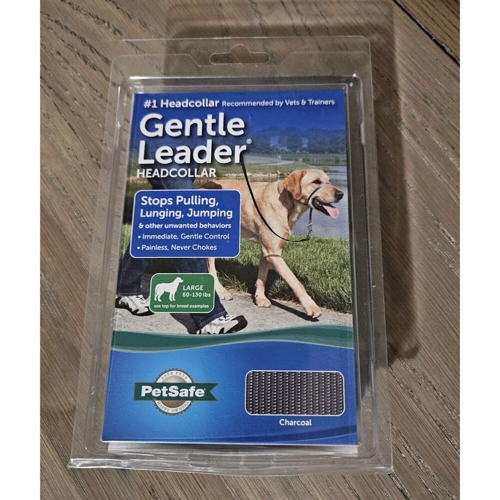 Pet Safe Gentle Leader Headcollar Large 60-130lbs Charcoal Dog Walking Must Have